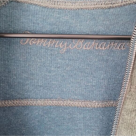 Tommy Bahama Flipshore Reversible 1/2-Zip Pullover Size Large in Green & Blue - Picture 6 of 9